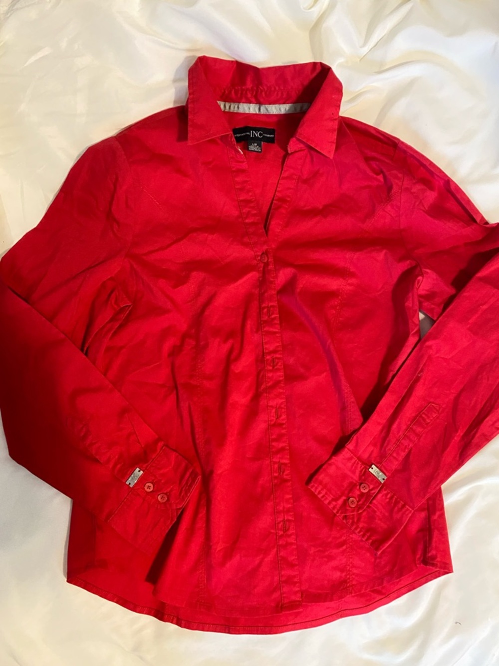 Red button up